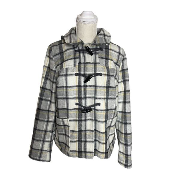 Old Navy Plaid Toggle Pea Coat - Picture 4 of 15